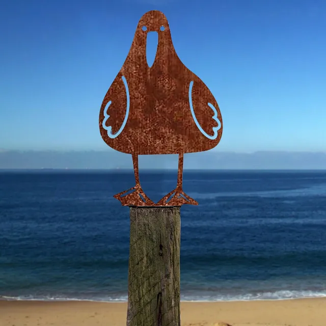 Rozsdás Fém Sirály Sziluettek Kerti Kerítés Dekoráció Madár Acél Vidéki Udvari Művészeti Jelek Kertész Tétek - Image 5