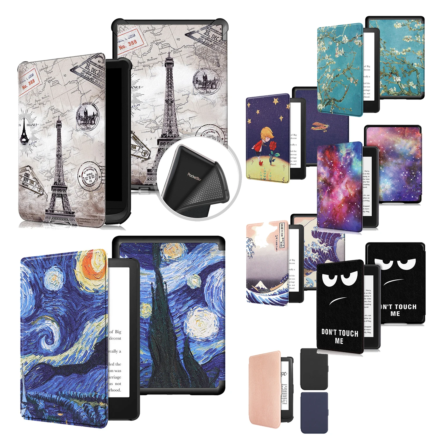 Leather soft tpu case for pocketbook lux 5 4 2 touch hd 3 616 627 632