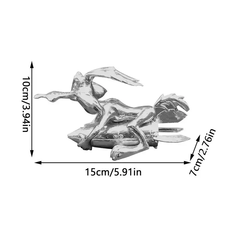 Car Hood Ornament Cartoon Coyote Rocket Gunner Auto Hood Decoration Resin Decoration Accessories For Most Types Cars car hood stickers