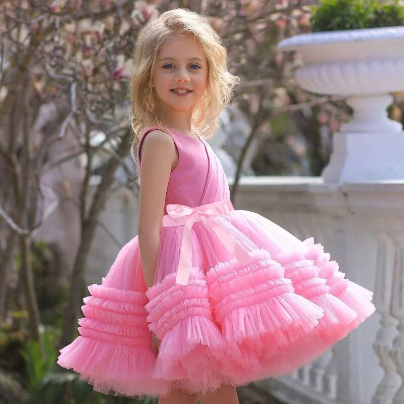 

Summer Toddler Baby Girl Dress Birthday Party Princess Dress Flower Girl Wedding Tutu Party Gown Fluffy Dresses Vestidos