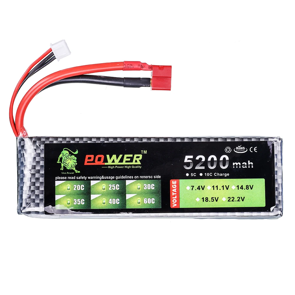 Batterie LiPo 11.1V 1500-3000mAh RC pour Drone Voiture Avion
