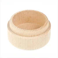 5/10PCS Round Wooden Wedding Ring Jewelry Trinket Box Baby Tooth Keepsake Wood Storage Container Case Gift Boxes Home Storage 2