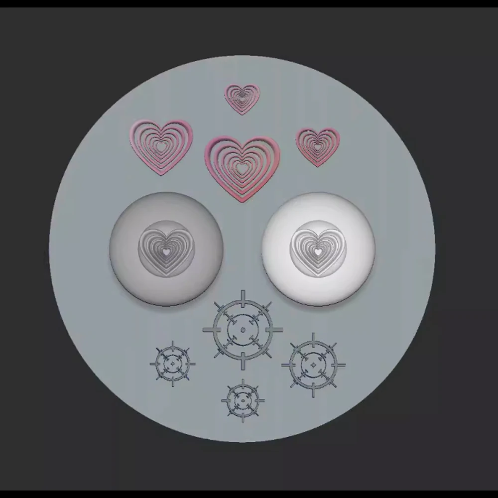 플라스틱 금형 인형 눈 몰드, 안저 패턴, DIY 수제 인형 액세서리, 송진 눈 몰드, 14mm