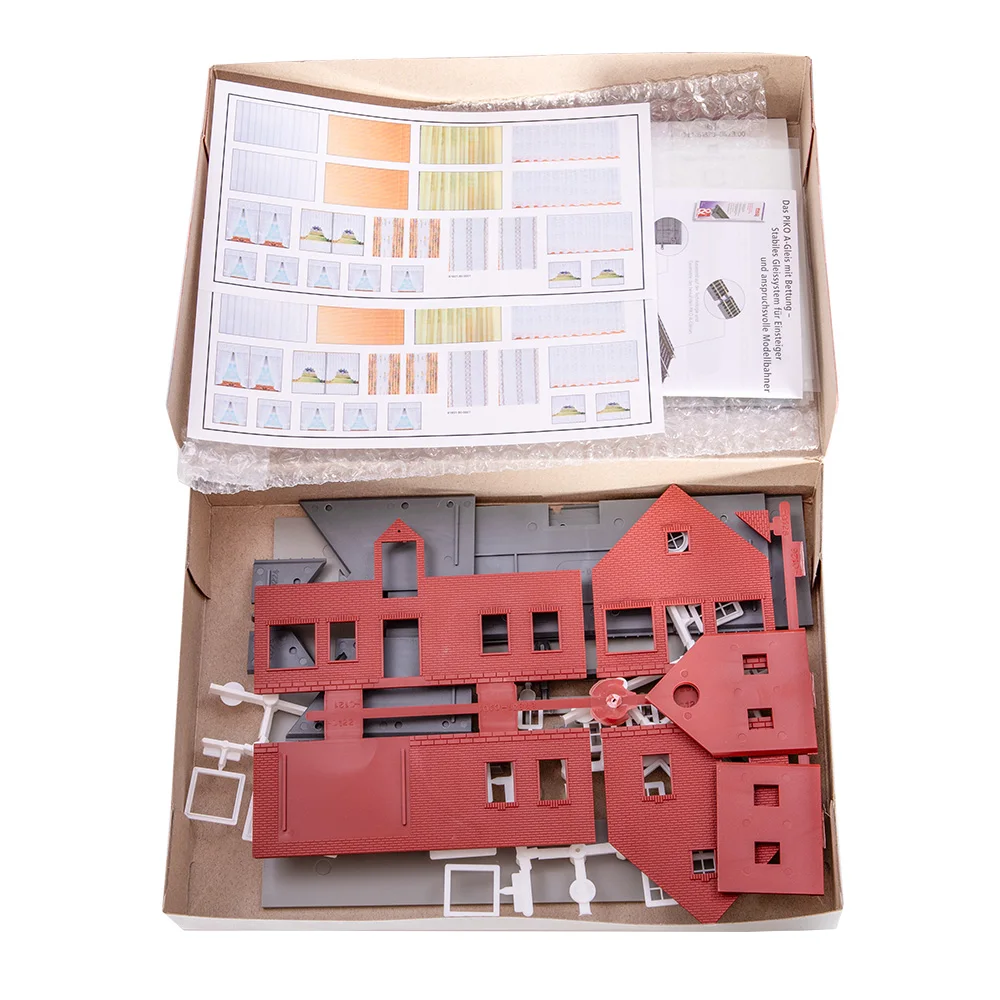 HO Scale 61831 미니어처 샵 타운 하우스 빌딩 모델 1:87 PIKO 철도 기차 키트 Diy 모델 디오라마 1set 만들기