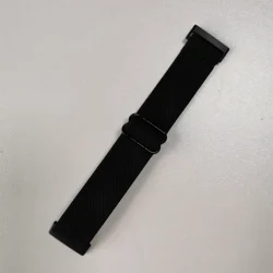 Breathable Soft Nylon Loop Sport Band Bracelet Replacement - fitbit versa 3 4 (Black)