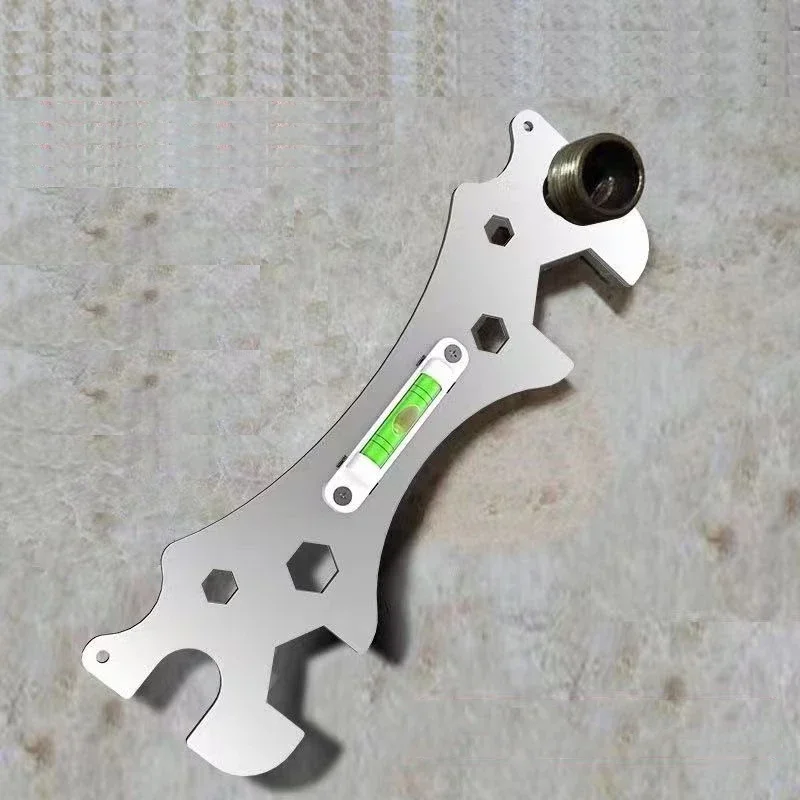 Special Wrench Tools with Level Shower Faucet Installation Bathroom Multifunctional Level Wrench Ruler Distance Measuring Tool