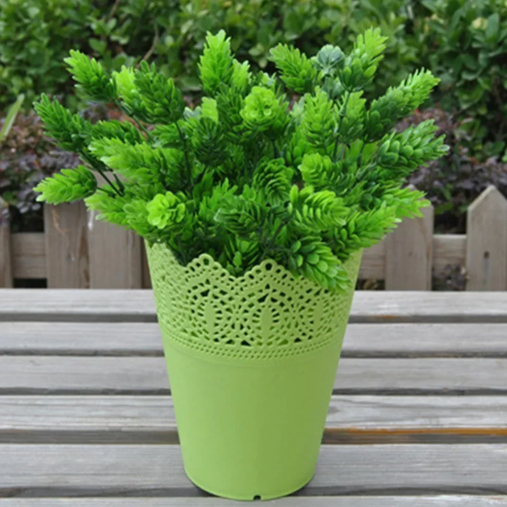 Elegant Lace Hollowed Out Crown Vase - Decorative Resin Flower Pot