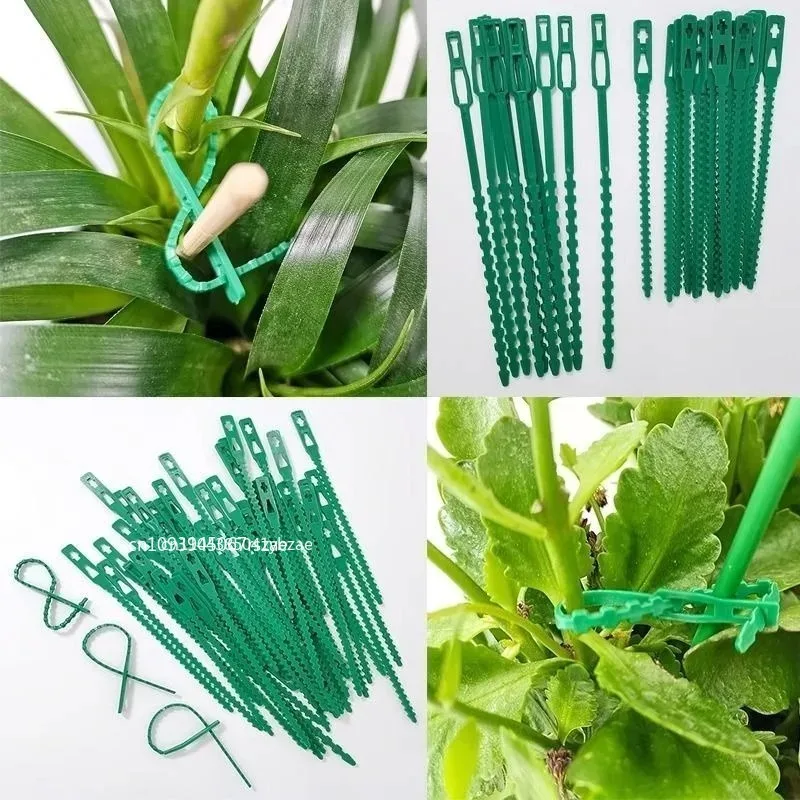 Adjustable Plastic Plant Cable Ties Reusable Self-locking Ties Garden Plant Vine Supports Cable Stem Tomato Clip Fastener