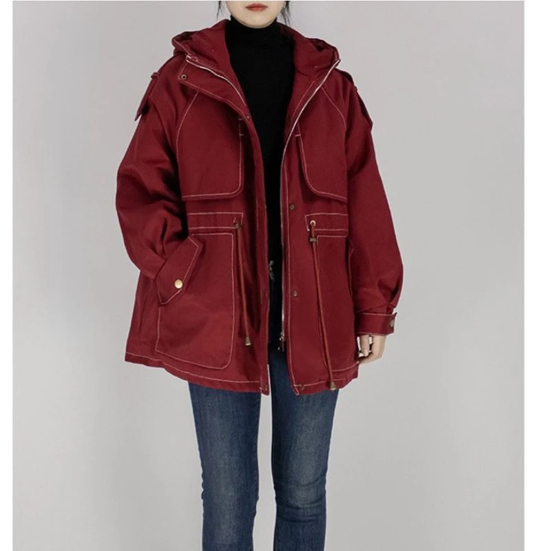 

Women Parka Fashion Coat Wool Liner Hooded Parkas 2023 New Winter Jacket Slim with Fur Collar Warm Snow Wear Padded Clothes L143