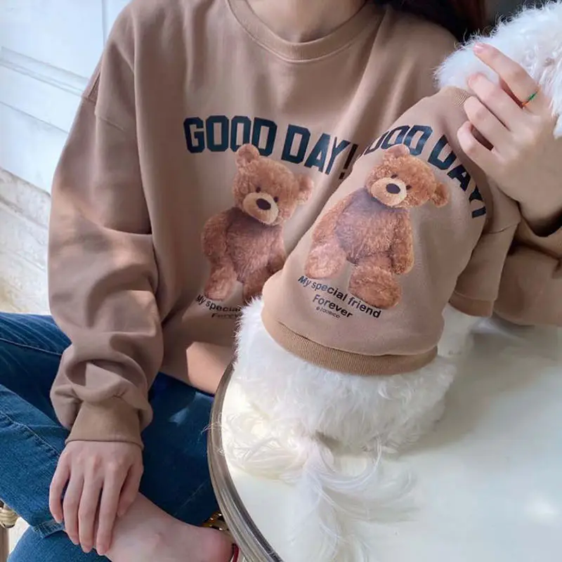 애완 동물 강아지 옷 곰 패턴 겨울 강아지 자켓 코트 작은 중형 개 고양이 의류 프랑스 불독 요크 치와와 의상