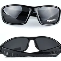 Lunettes de soleil polarisées à monture noire pour hommes et femmes, lunettes de conduite en argile, lunettes de soleil de pêche, UV400, nouveau 2