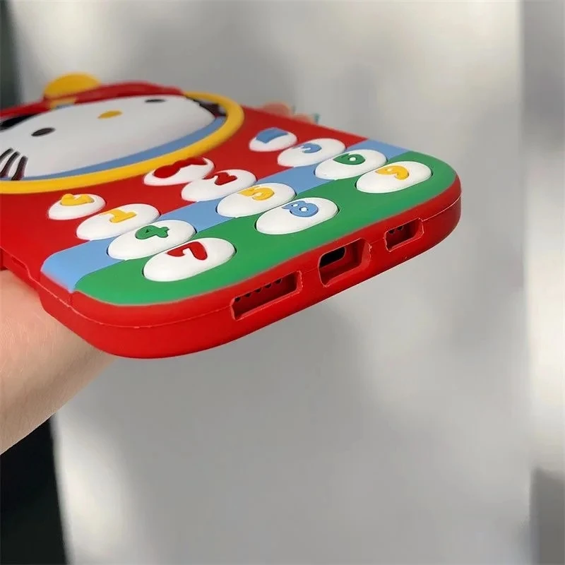 Vibrant Cat-Themed 3D Silicone Phone Cover