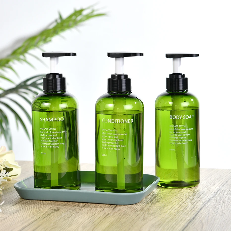 Soap Dispenser 300/500ML Soap Dispenser Bottle Shampoo Conditioner Body Soap Bottle Set Large Refillable Lotion Dispenser Bathroom Accessories