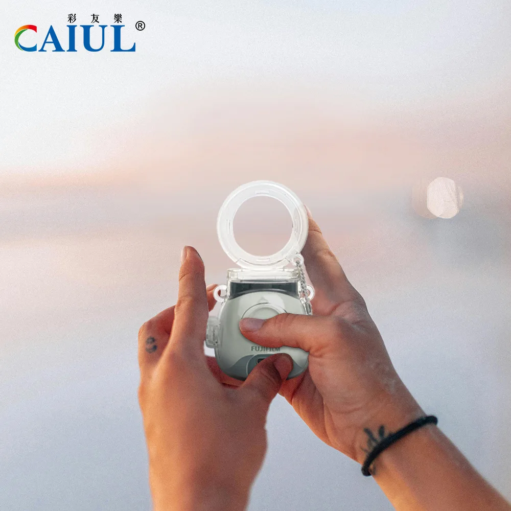 For Fuji Camera Instax Pal Crystal Case Anti-Scratch Anti-Fall Pal Set with Self-Shooting Mirror Transparent Protective Shell