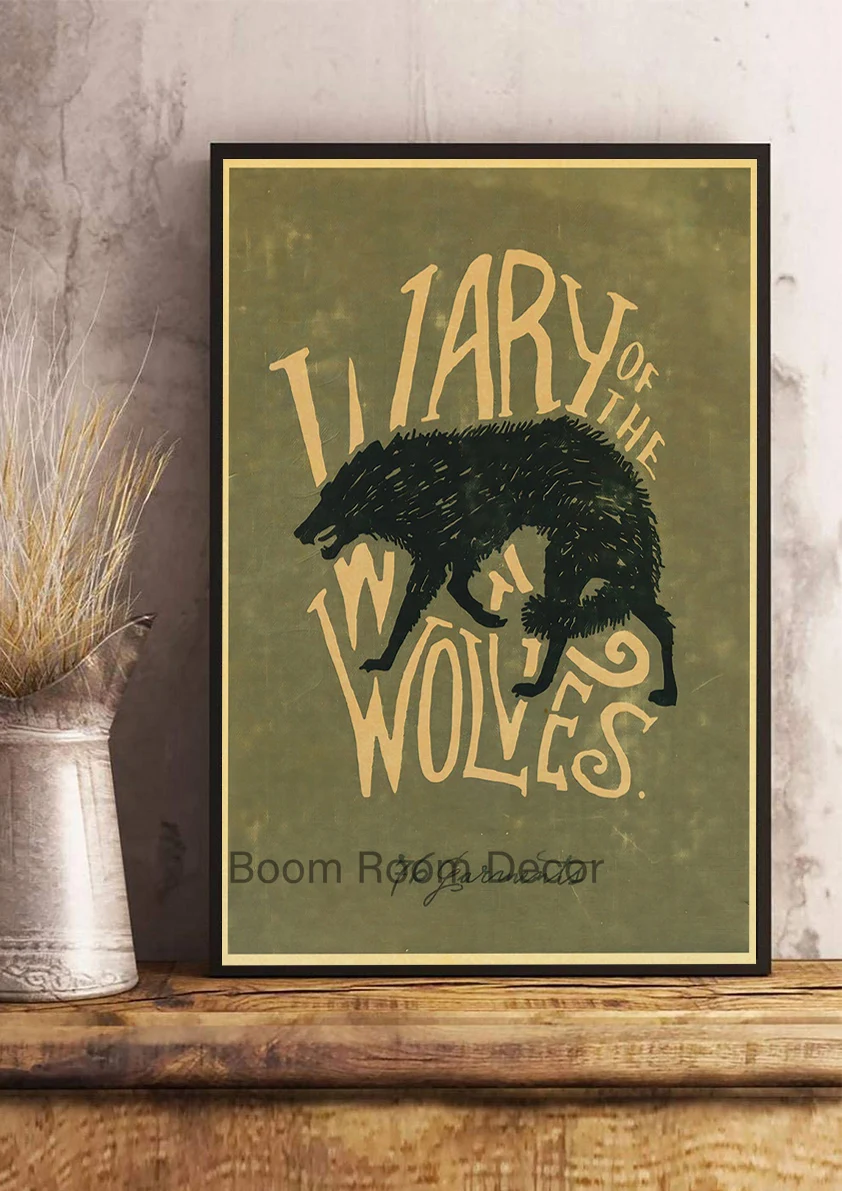 Modern Coffee Shop Decor: Vintage Kraft Paper Movie Poster, Dances With Wolves