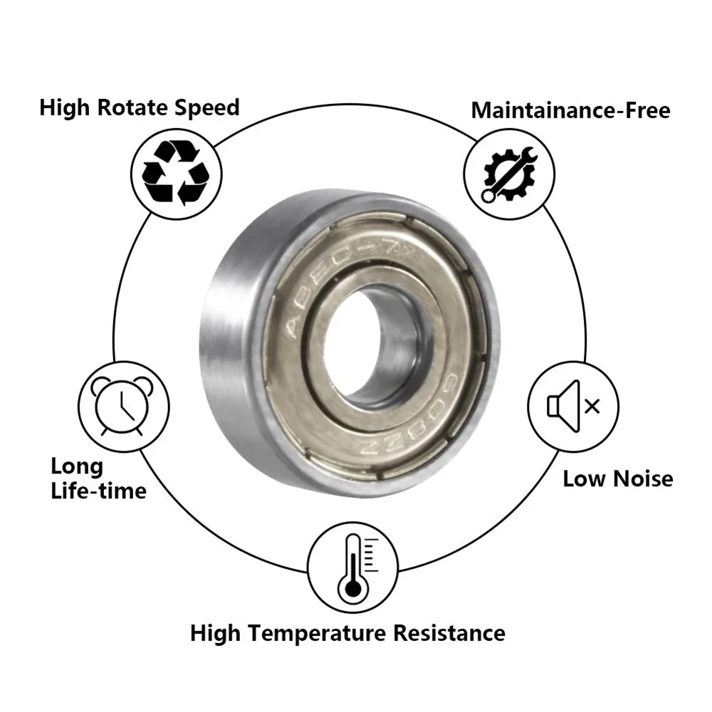 Ball Bearings 10Pcs 608 ZZ 608RS 8mm X 22mm X 7mm