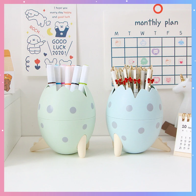 

Контейнер для ручек с мультяшным динозавром, милый съемный Настольный держатель для ручек, офисные украшения, подарки для студентов