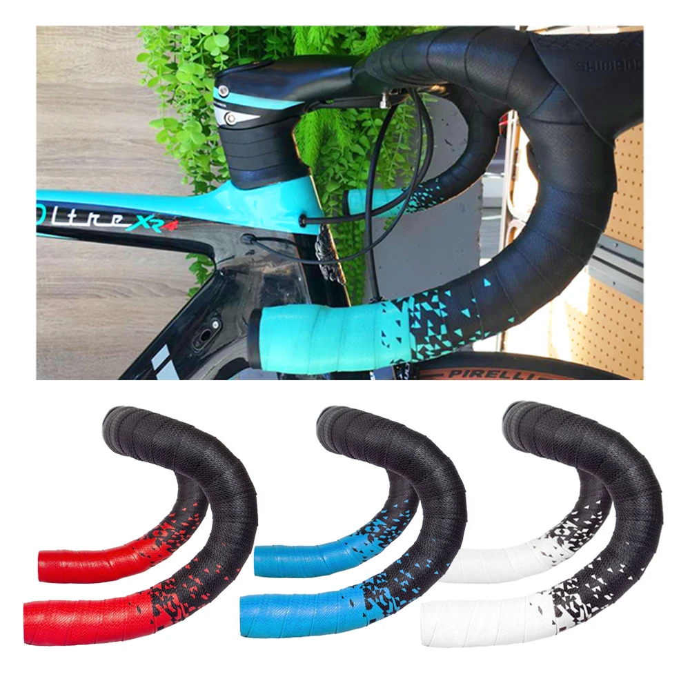 Bicycle Handlebar Tape Anti Vibration PU EVA Bent Cycling Road Bike