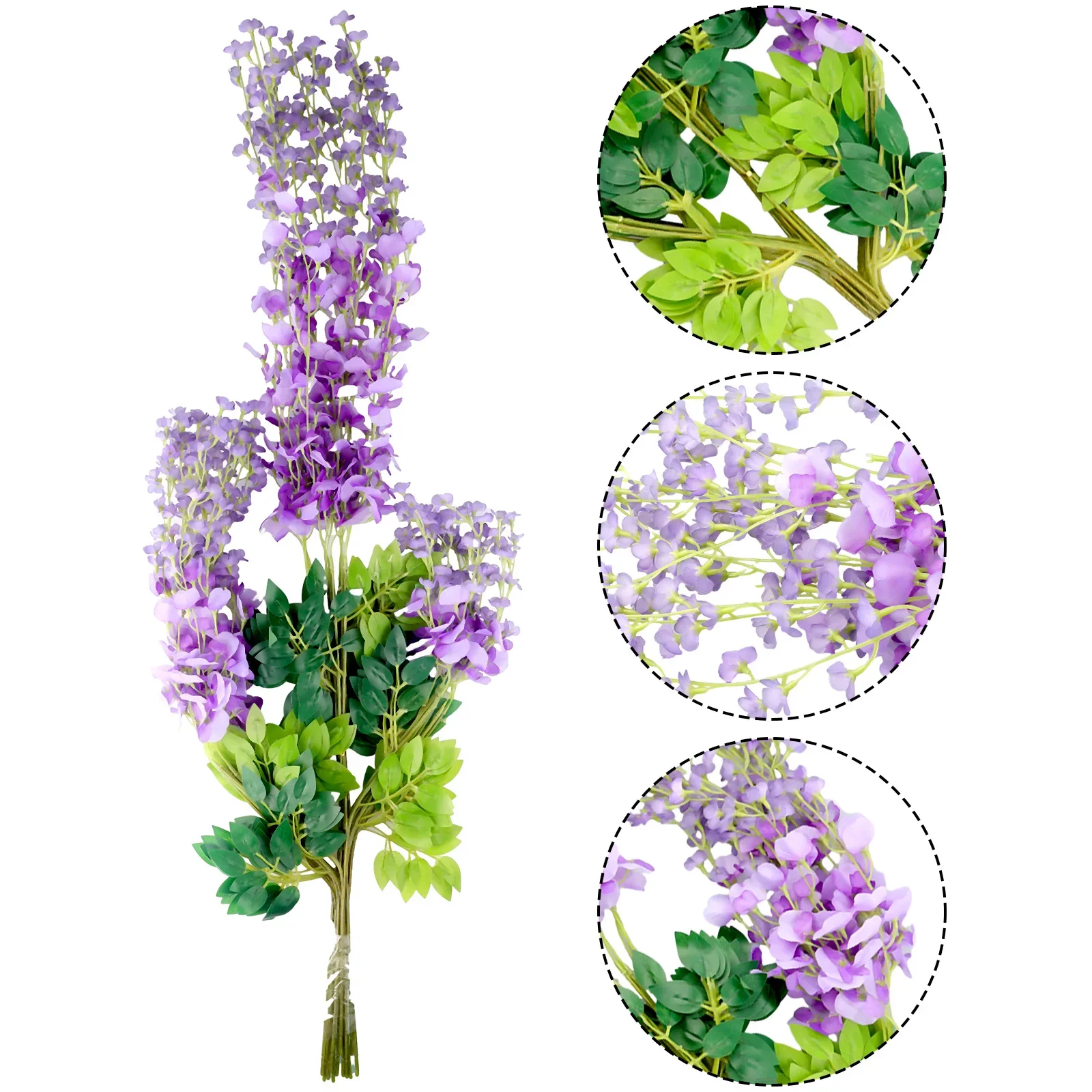 

Wisteria Artificial Flowers 12piece Party Purple Rattan Fake Plant Vine Hangin Garland Wedding Decor Silk Wisteria Garland Home