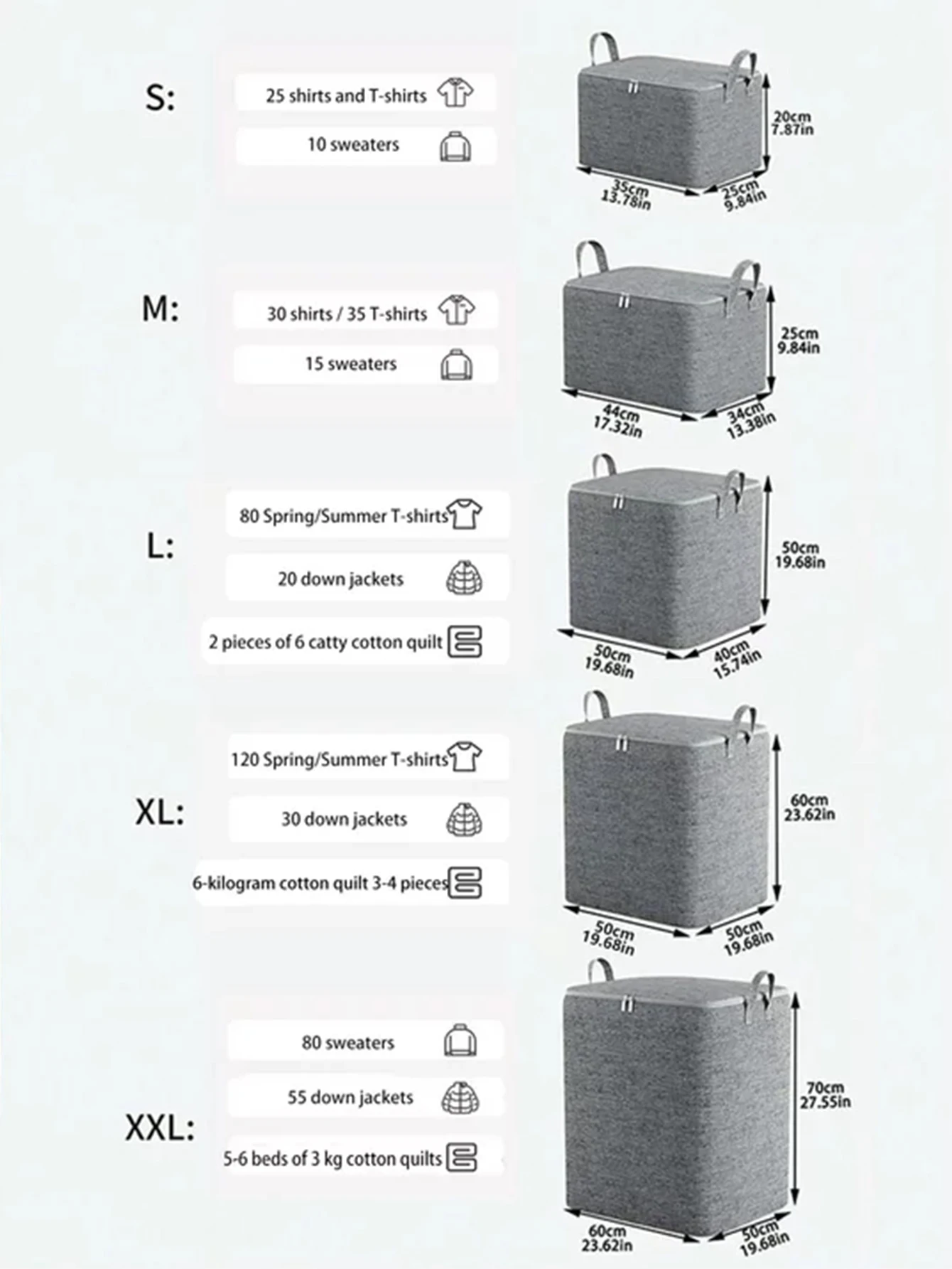 Faltbare Kleiderstaubtasche, große Aufbewahrungstasche für Bettdecken, Kleiderschrank-Organizer, große Umzugs- und Packtasche – Detail 7