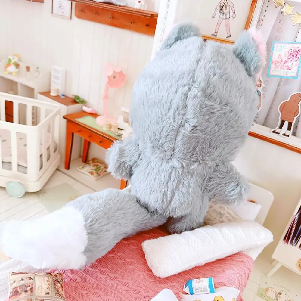 Plush Doll Jumpsuits With Tail Cartoon Animal Outfit