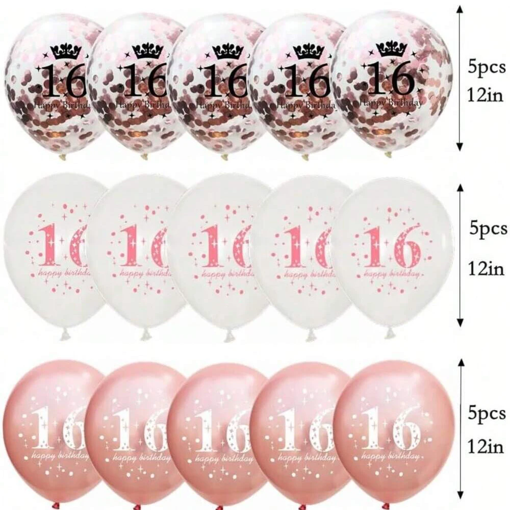 15 Stück 12 Zoll Latexballons für 18., 21., 30., 40., 50., 60., 70., 80. Geburtstag, Jubiläumsdekoration für Innen- und Außenbereich – Detail 16