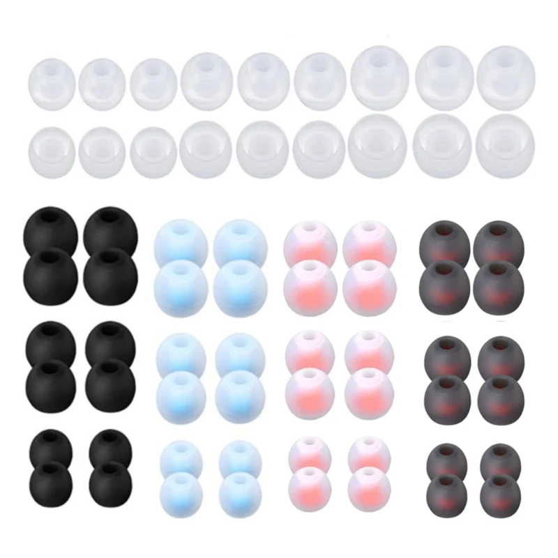 

18Pair Silicone Earbud Tips Replacement Earbud Eartips Tips Small Large for Various Headphones Block Noise