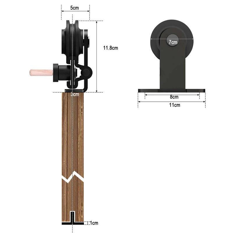ccjh deslizante barn porta hardware kit trilhos 03