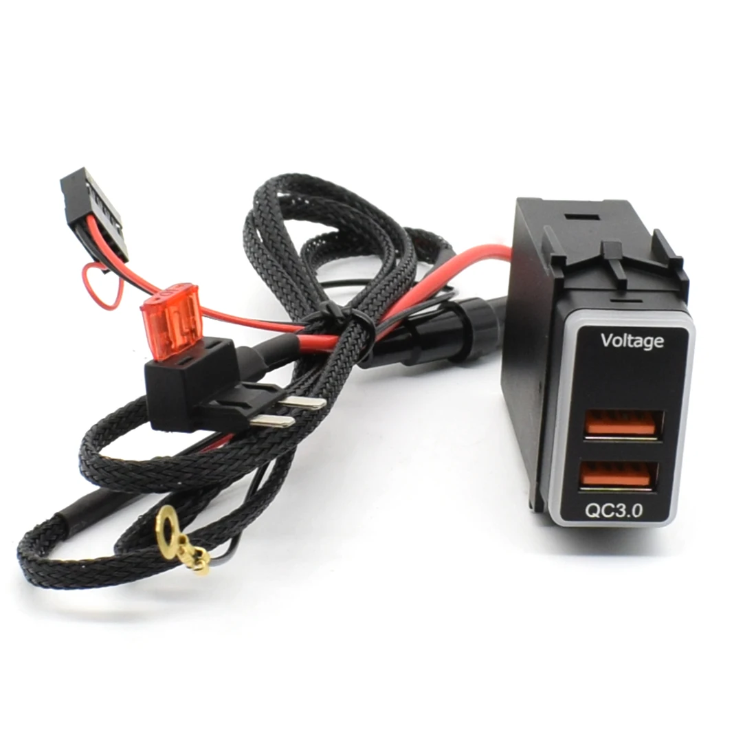 QC 3.0 Quick Charging Car Dual USB Phone Fast Charger Adapter 12V Cable for Nissan Power Adapter LED Digital Display Accessories phone charger power supply adapter