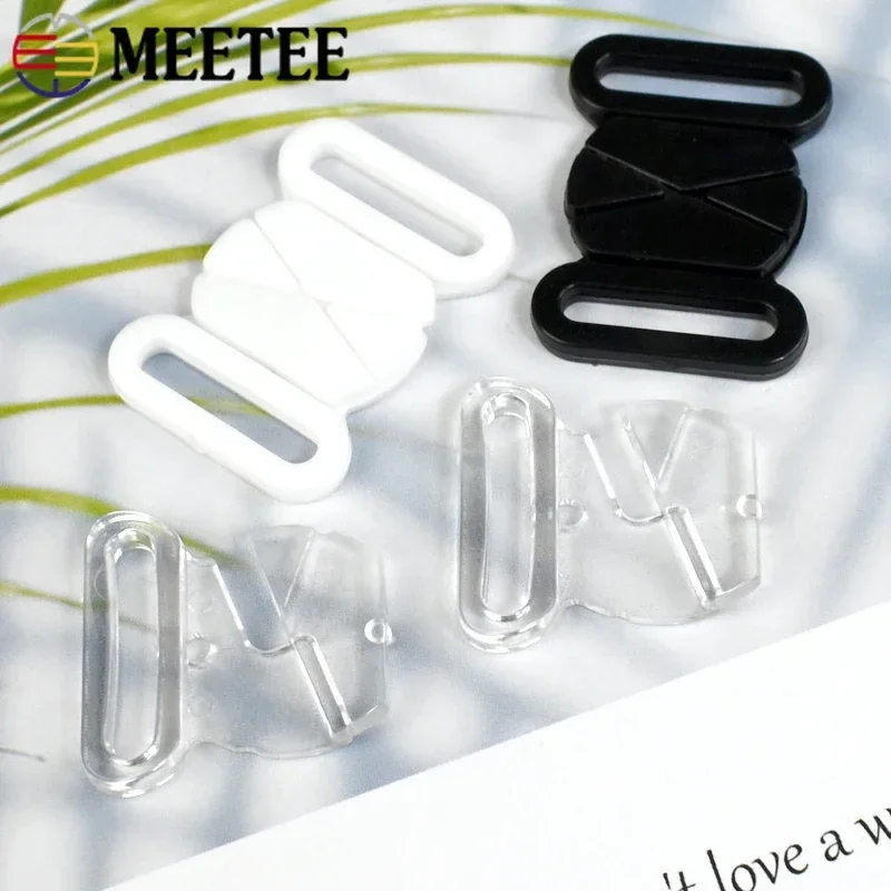 EPRHAY Lot de 100 Attaches en Plastique Transparent pour Soutien-Gorge Lingerie Lingerie Forme 8 et Anneau en O Boucle de Bikini pour Accessoires
