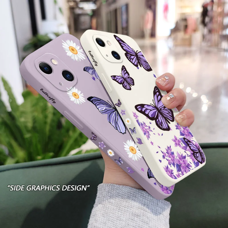 Elegant Purple Butterflies Phone Case Cover