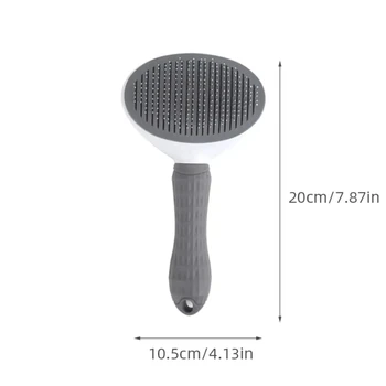 Stylish Pet Hair Removal Brush - Stainless Steel Automatic Dog Hair Comb for Grooming Supplies - Safely Removes Pet Hair - Easy  6