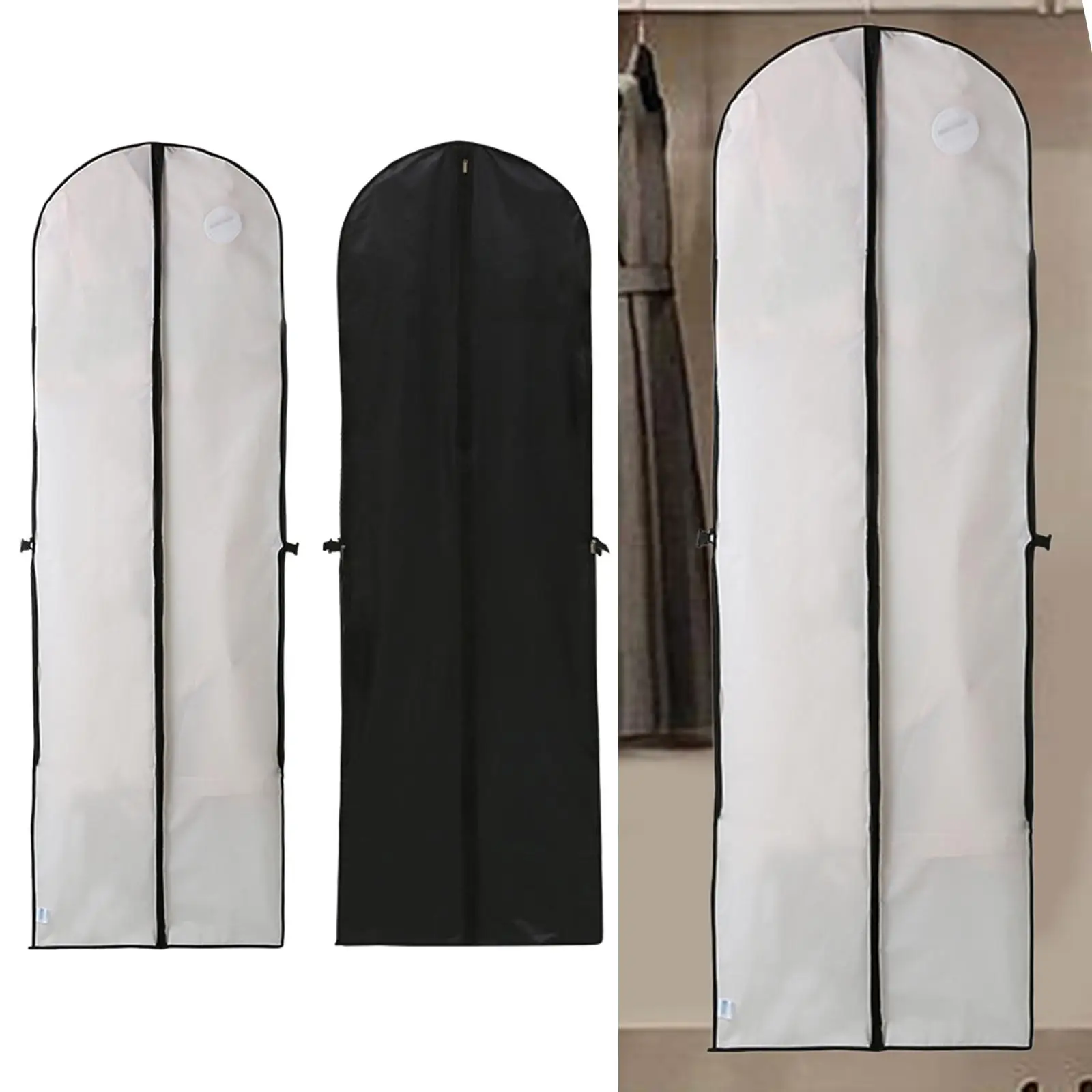 Garment Bags Gown Robe Storage Bag Waterproof Dual Use Suit Garment Cover Long