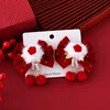 Kids New Year Headwear Chinese Style Hafu Plush Bow Kids Hair Clips Red Tassel Princess Girl Sided Clips Accessory New Year Gift 6