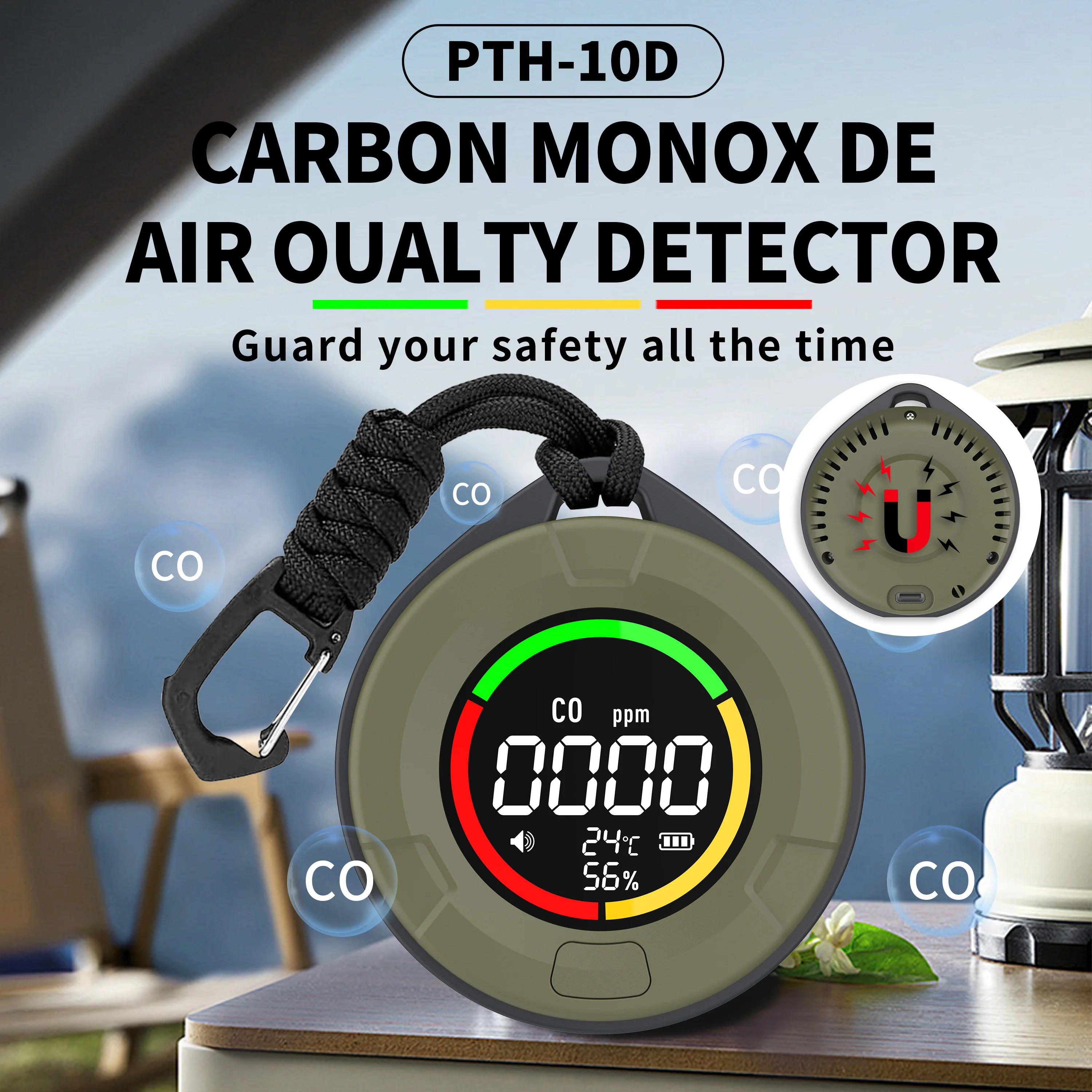 FABISENSE 10E 5 in 1 Portable Carbon Monoxide CO Detector thumbnail 2