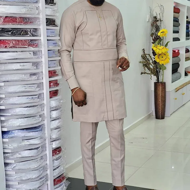 Mide Patterned Long Sleeve Dashiki Outfit - Image 5
