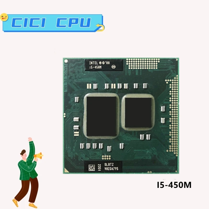 Intel Core I5 450M I5-450M 3M 2.5Gt/S Socket G1 Slc27 Pga988 Processore Mobile Laptop Processore Cpu Hm55 Hm57 Qm57 Socket G1