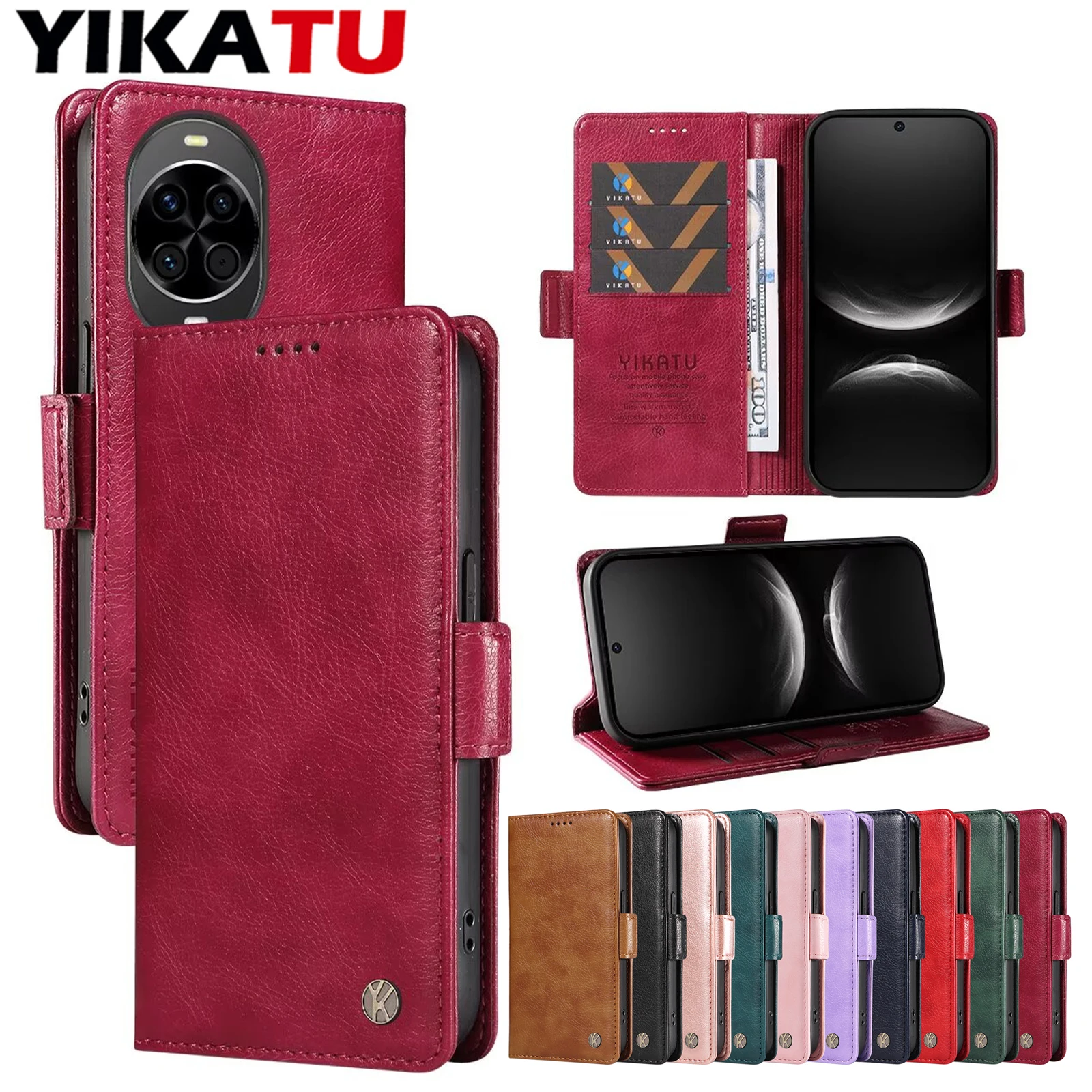 Leather Wallet Phone Case Coque