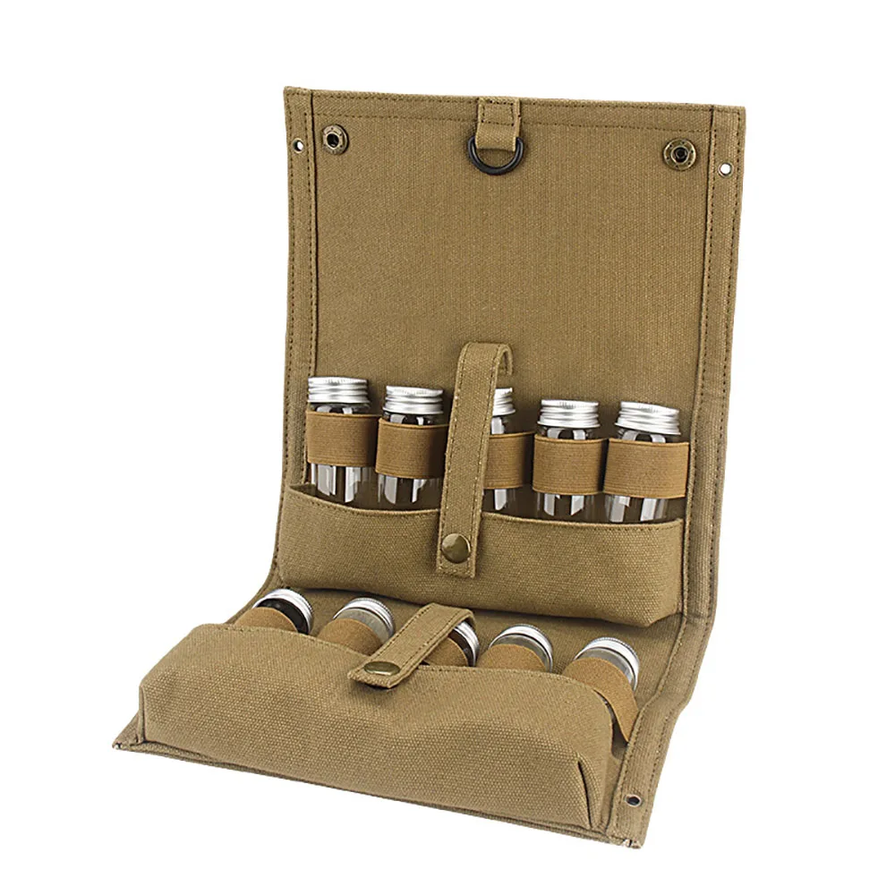 Kosibate Outdoor Camping Portable Picnic Barbecue Seasoning Spice Bottle Storage Bag Only Bag storage bag camping storage bag camping cookware bag spice container