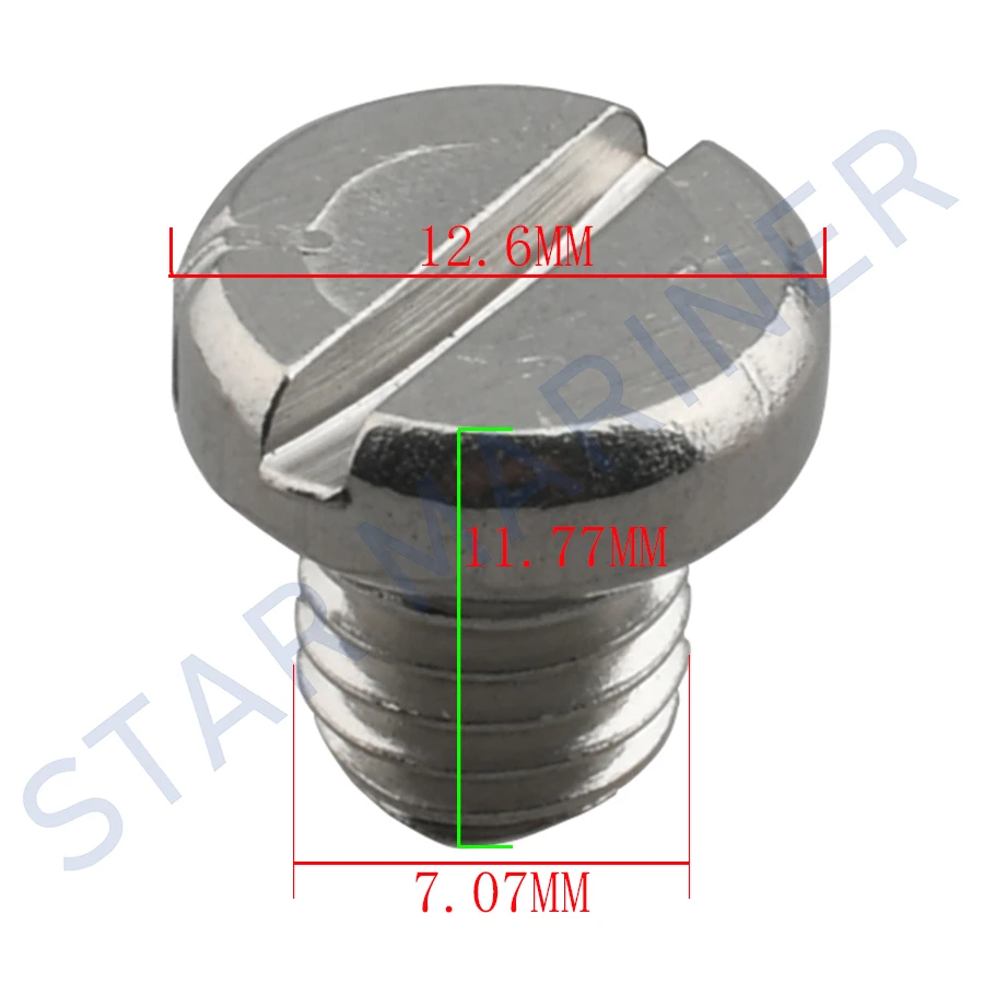 Boat Engine Parts Stainless Steel Plug Marine Screw 90340-08002-00 With Red Seal Gasket For Yamaha Outboard Motor 90340-08002