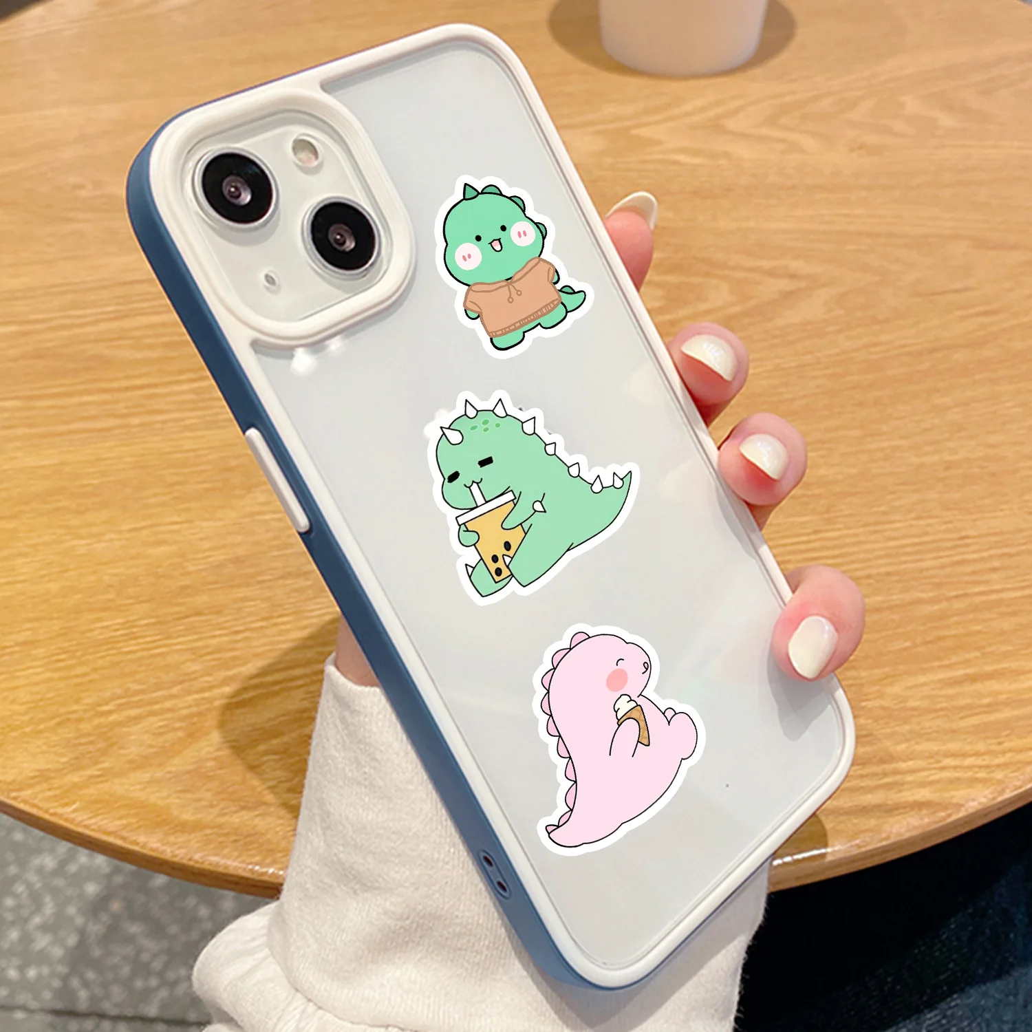 Cartoon Dinosaurs Stickers 50Pcs Cute Capybara Rabbit Cat DIY Sticker Gift Decals Decoration Suitcase Scrapbooking Laptop Phone