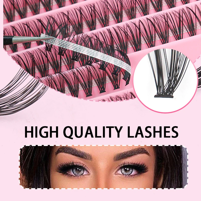 

Натуральные пушистые сегментированные ресницы для наращивания, 8-12 мм, 60/200