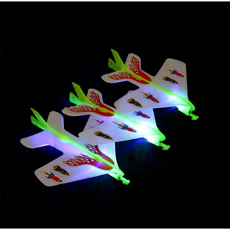 Leuchtendes Katapult Flugzeug Schleuder Spielzeug Kinder Outdoor-Aktivität Fliegendes Spielzeug DIY Blitzlicht Flugzeug Modell Spielzeug Lustige Geschenke – Detail 3