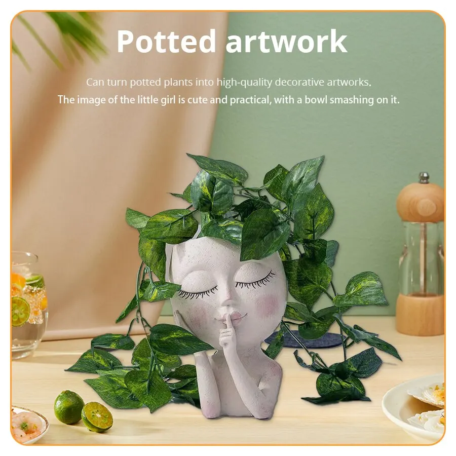 Face Planters Pot for Indoor Outdoor Plants with Drainage Hole flower pot plant pot