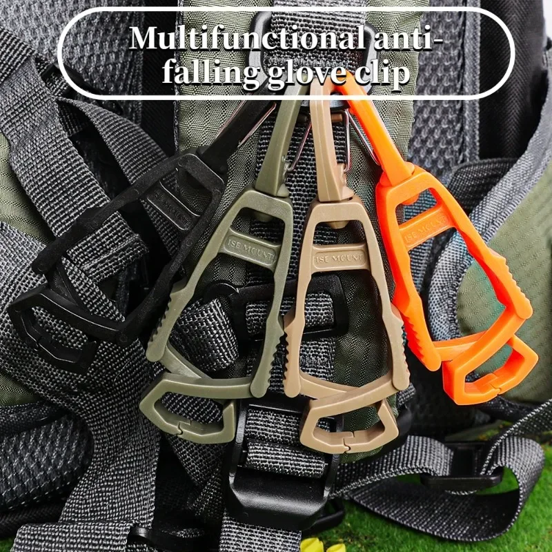 Description Picture 4 of item1/5pcs Clip Holder Anti-drop for Glasses Helmets Gloves for Camping & Hiking Working Outdoor Tools Black Army Green Khaki Orange