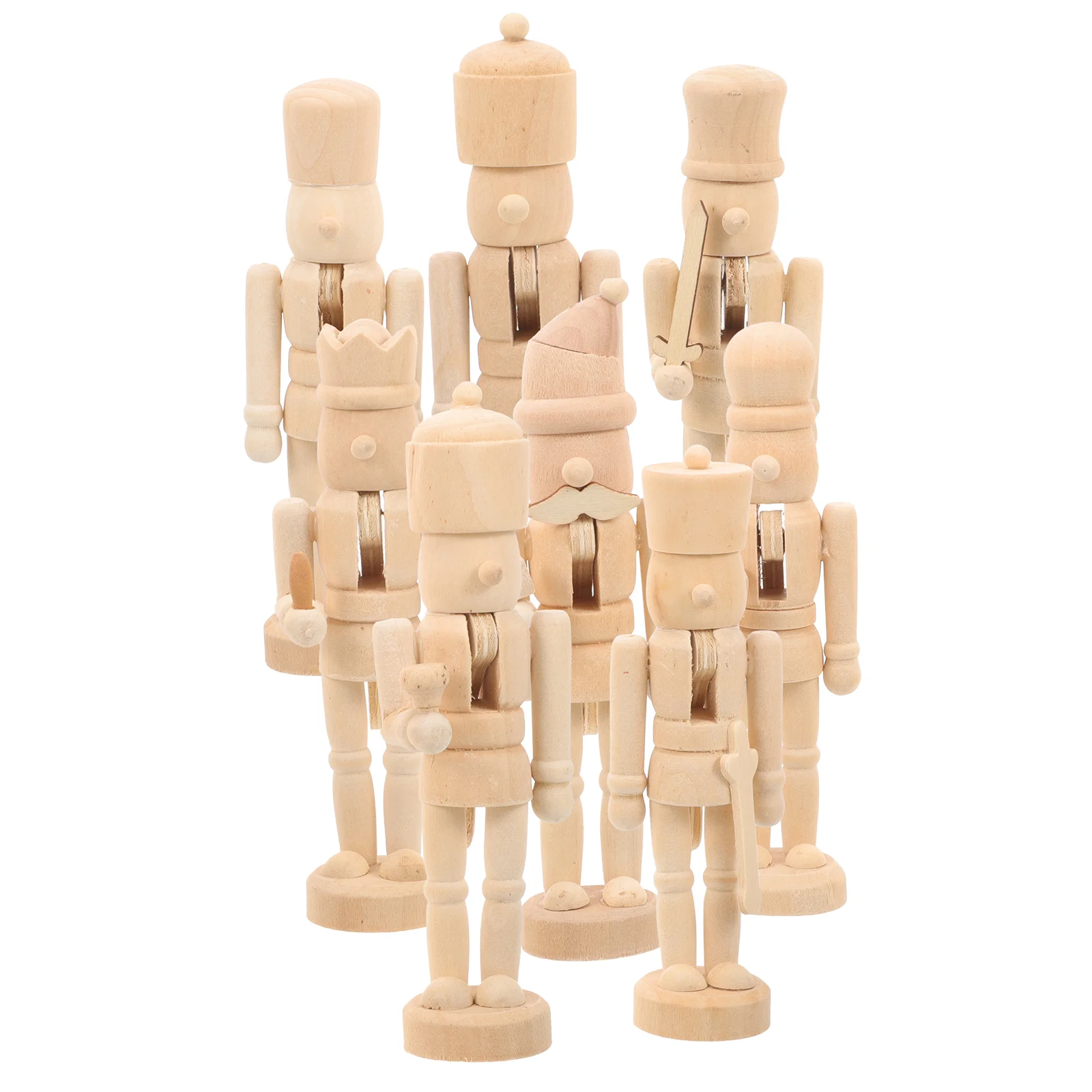 

Christmas Unfinished Nutcracker Figurines Juguetes Para Adultos Wooden DIY Craft