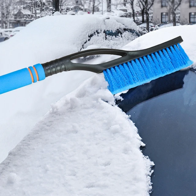 Extendable Ice Scraper Snow Brush Detachable Snow Removal Tool With Foam  Handle 360° Pivoting Brush Head Snow Scraper - AliExpress