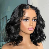 Vague de corps Bob Perruque avant de dentelle Perruques de cheveux humains HD Transparent dentelle frontale Perruque sans colle Perruques Cheveux humains Perruques Cheveux Humains 3