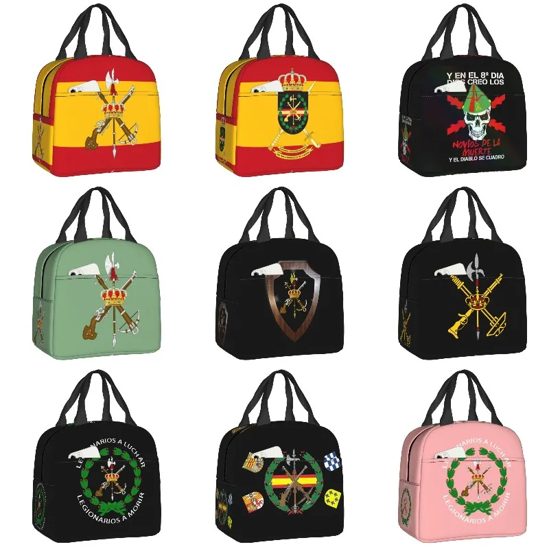 

Spanish Legion Lunch Box Women Resuable Spain Military Cooler Thermal Food Insulated Lunch Bag Office Work Picnic Bags