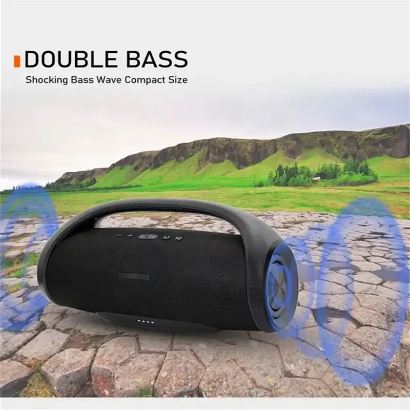 Boombox 3 무선 블루투스 스피커, 휴대용 야외 파티 뮤직박스, 서브 우퍼, RGB 스테레오, TWS 홈 스피커, 지지대 TF, AUX, USB